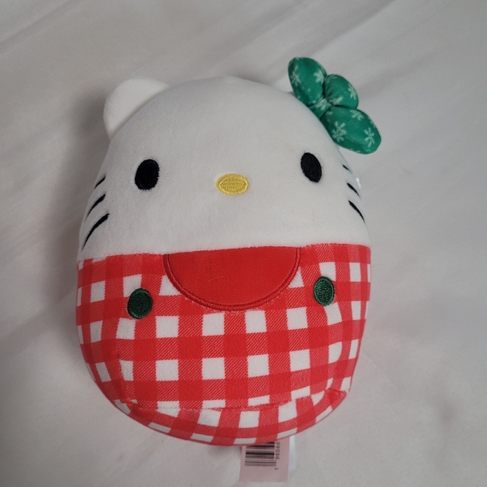 Hello Kitty Sanrio Squishmallow Red Plaid 8" Plush Stuffed Animal